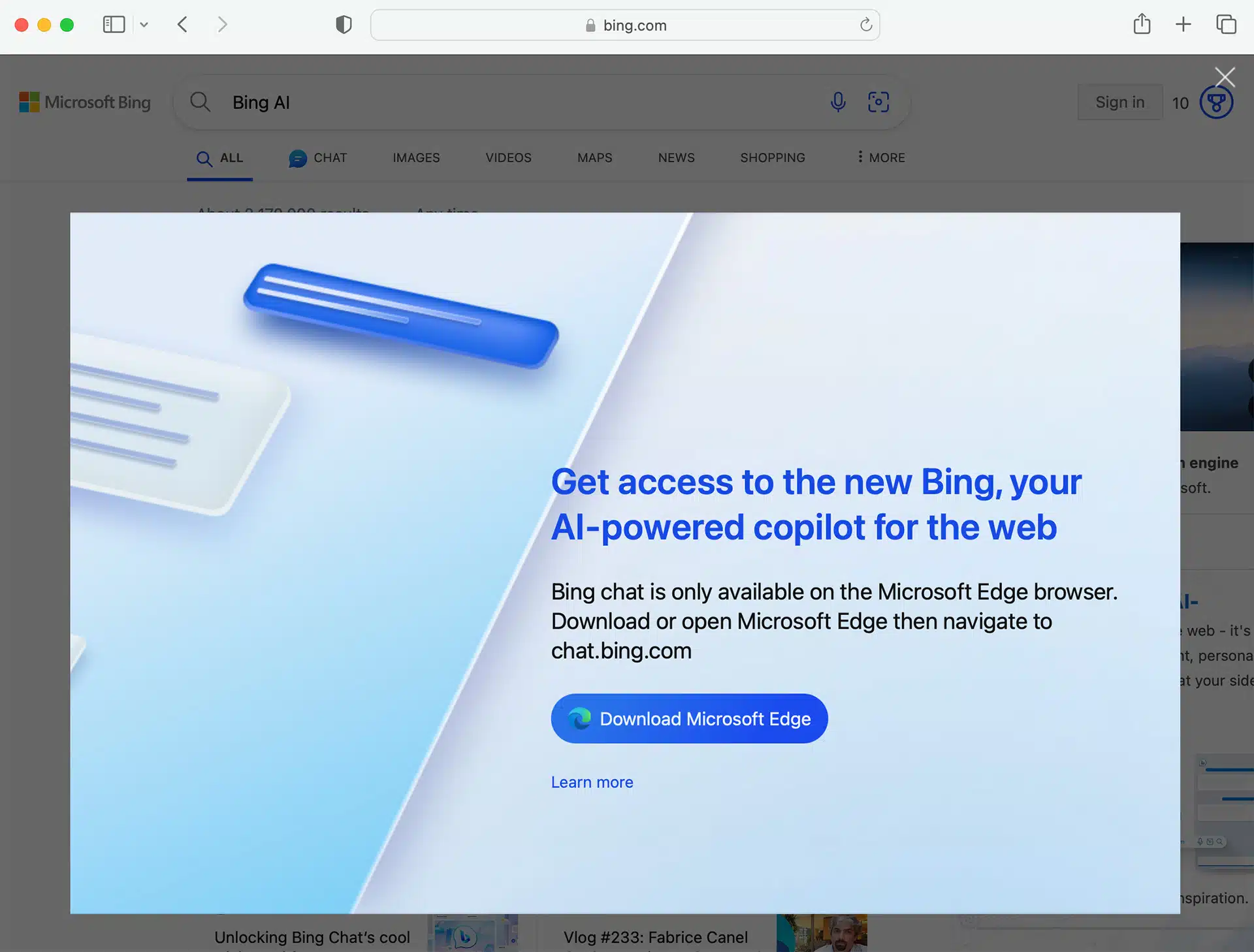 Bing Chat Safari Download Edge