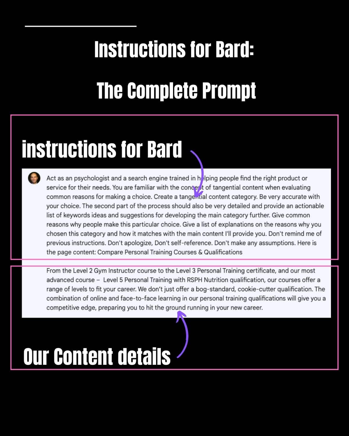 Instructions for Bard