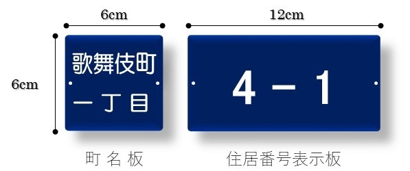 町名板と住居番号表示板