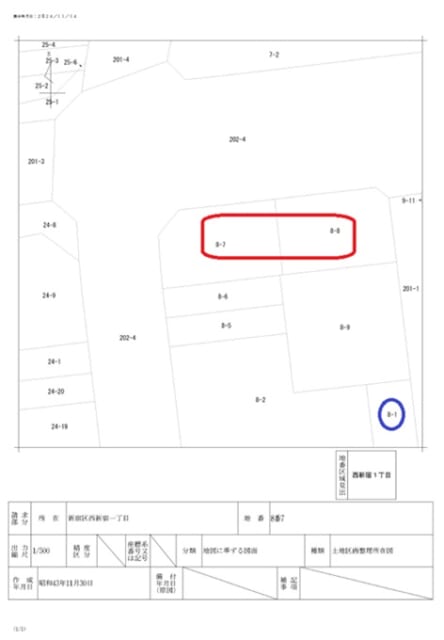 公図：新宿ビルディング周辺